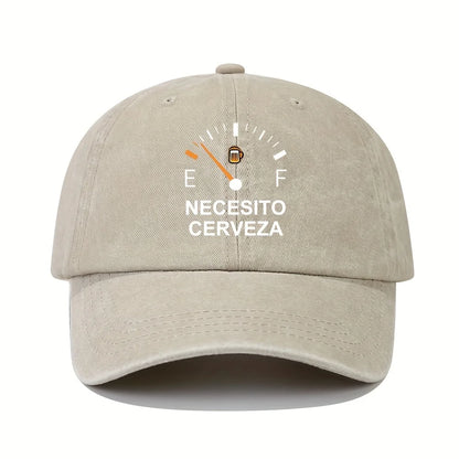 Necesito Cerveza Pattern Vintage Baseball Cap