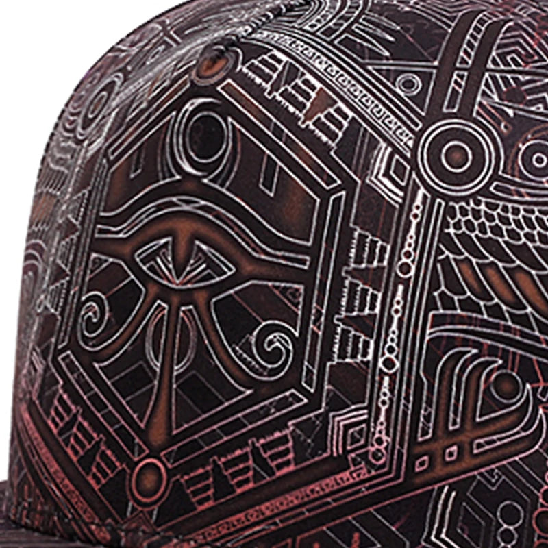 Unisex Horus Print Hip-Hop Cap