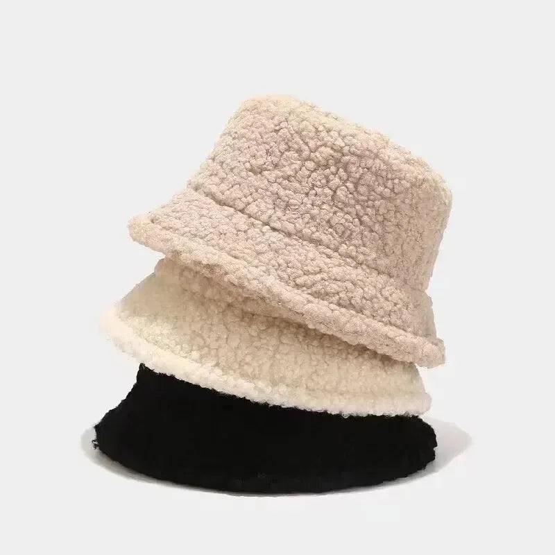 Harajuku Lamb Wool Bucket Hat