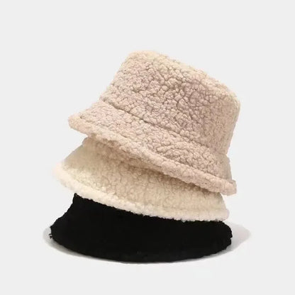 Harajuku Lamb Wool Bucket Hat