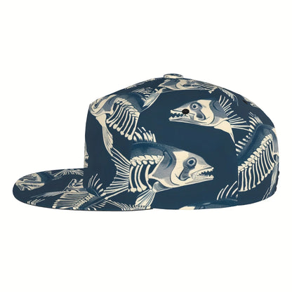 Fishbone Design Hip Hop Snapback Cap