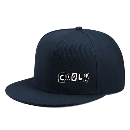English Print Korean Hip Hop Flat Brim Baseball Hat