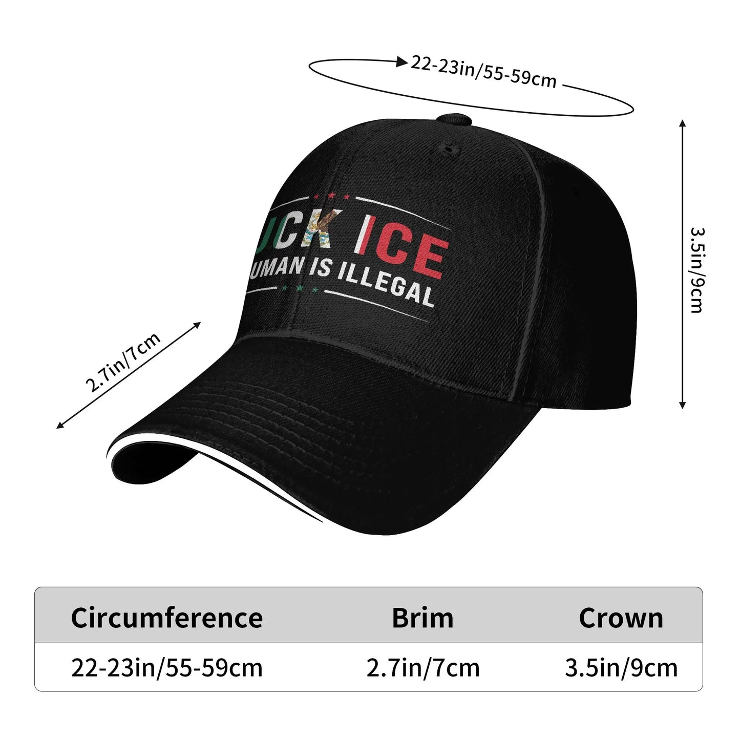 No Human Is Illegal Protest Outdoor Baseball Cap