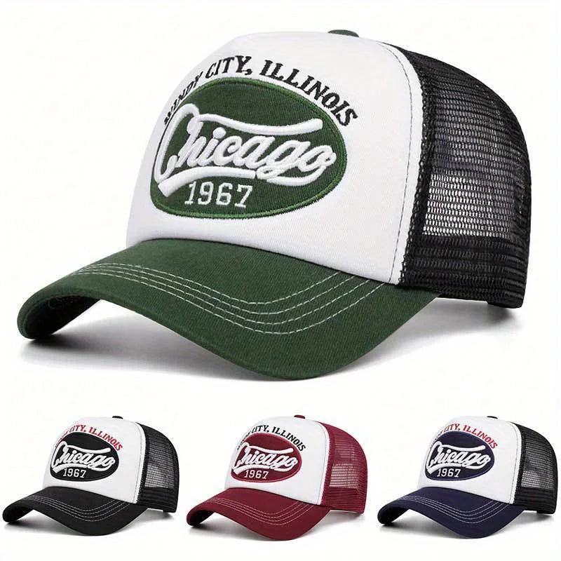 1967 Letter Embroidery Mesh Trucker Baseball Cap