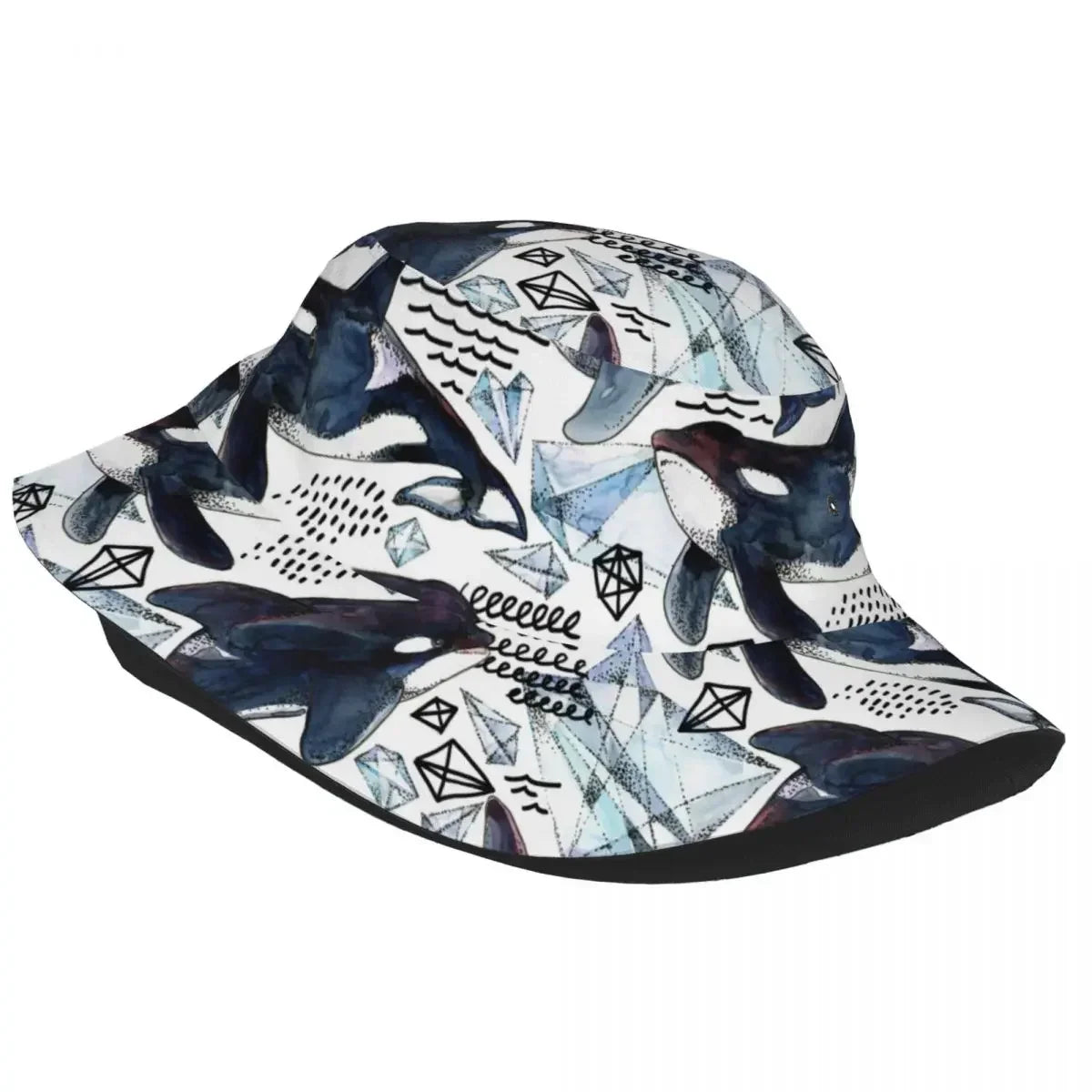 Killer Whale Watercolor Arctic Ocean Unisex Bucket Hat