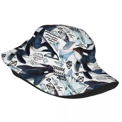 Killer Whale Watercolor Arctic Ocean Unisex Bucket Hat