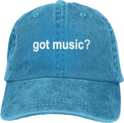 Got Music Question Mark Distressed Baseball Cap