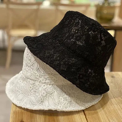 Korean Lace Breathable Summer Bucket Hat