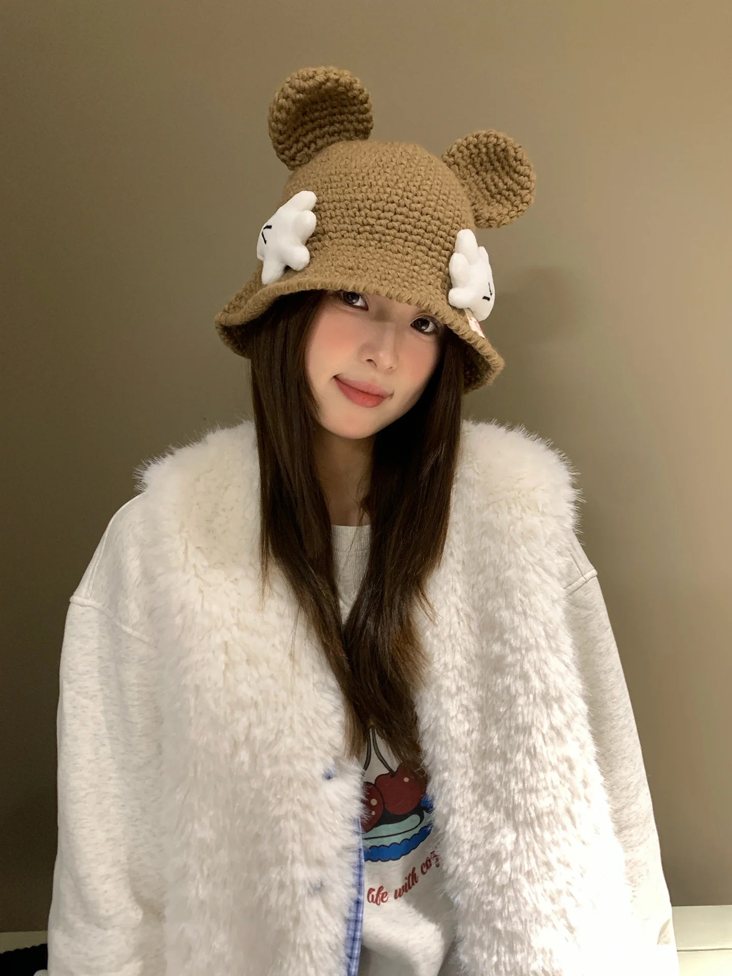 Cute Knitted Cartoon Fisherman Hat