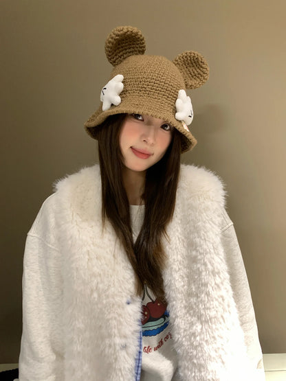 Cute Knitted Cartoon Fisherman Hat