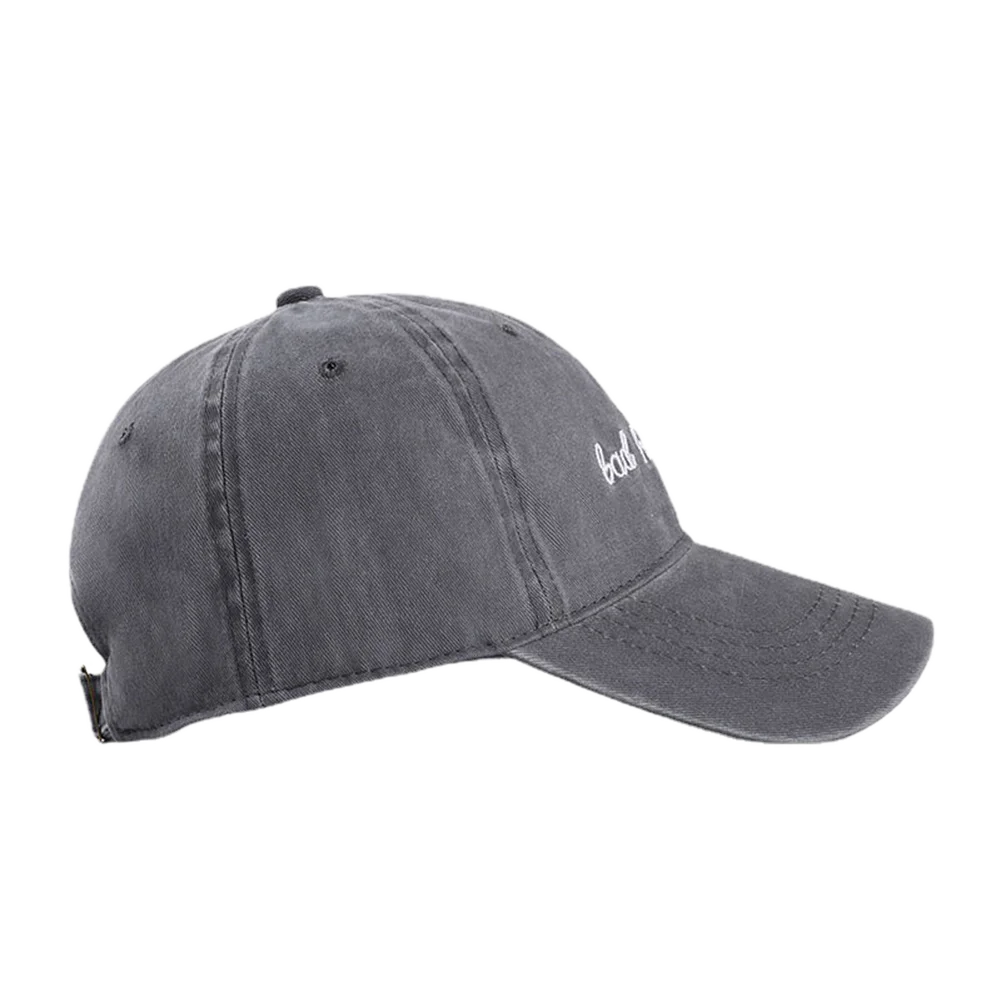 Bad Hair Day Letter Embroidery Washed Baseball Cap