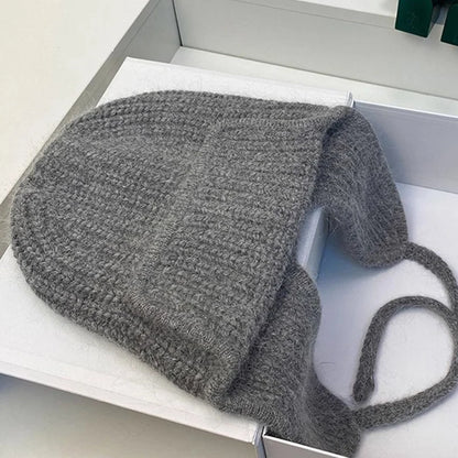 Knitted Wool Ear Protection Winter Bucket Hat