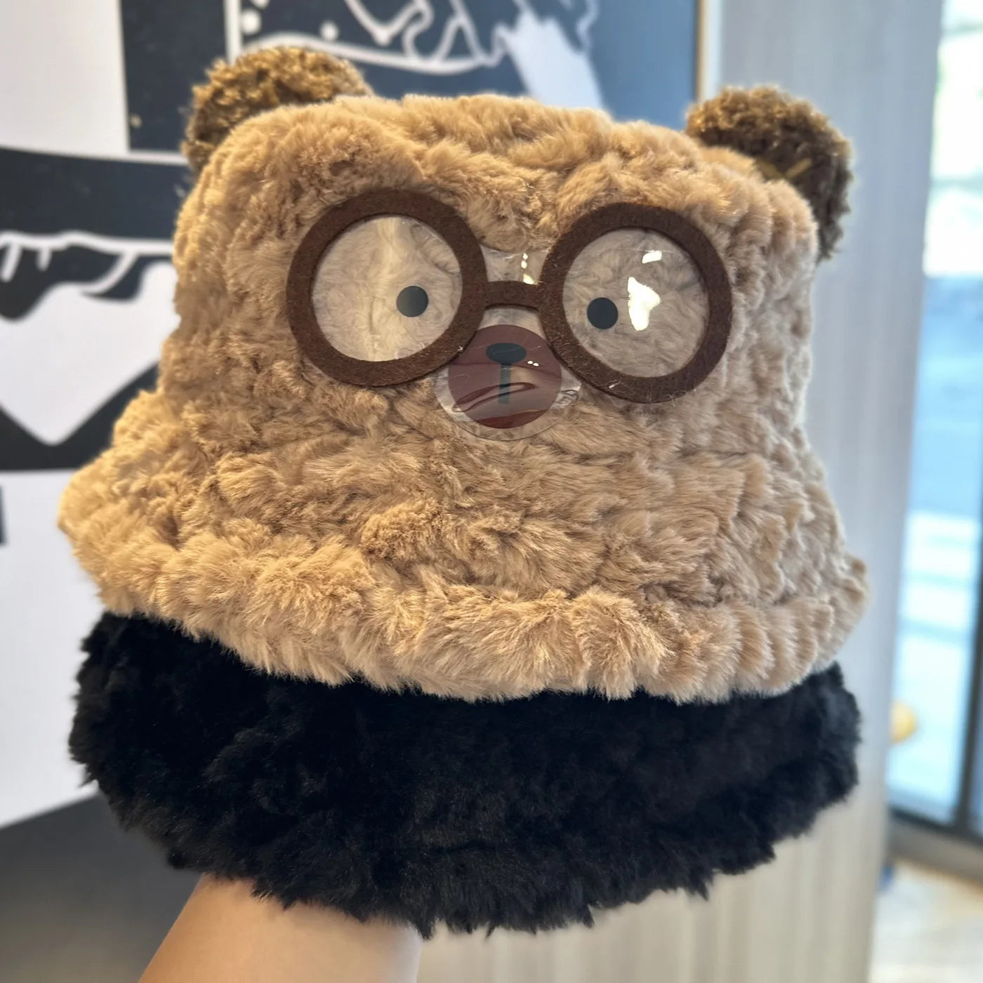 Cartoon Plush Warm Bucket Hat
