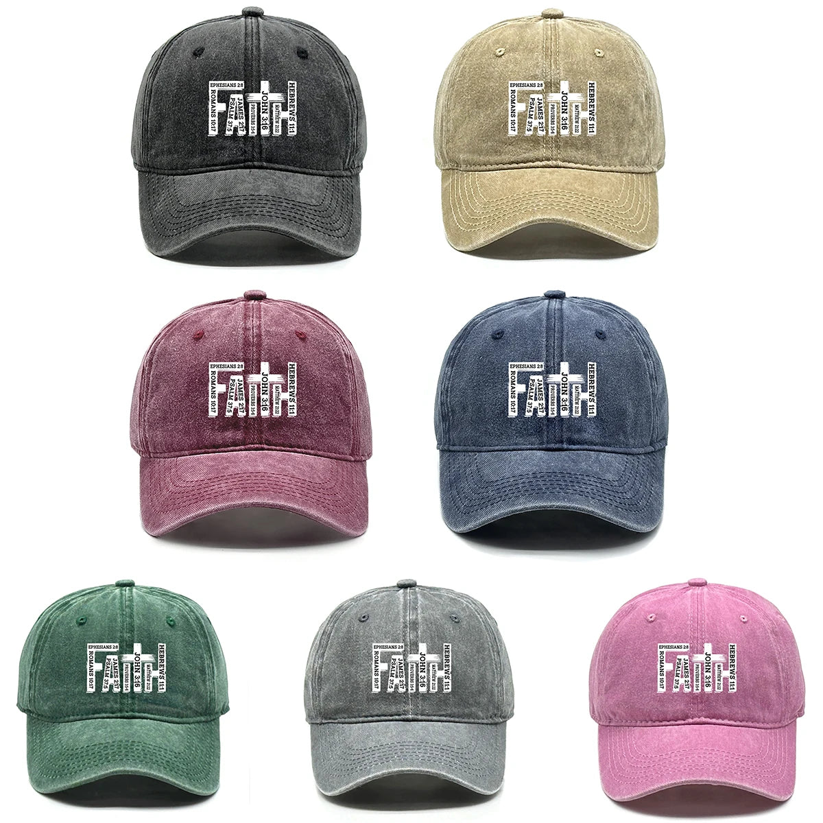 Faith Printed Adjustable Snapback Retro Baseball Cap