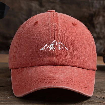 Men’s Mountain Peak Print Vintage Baseball Cap