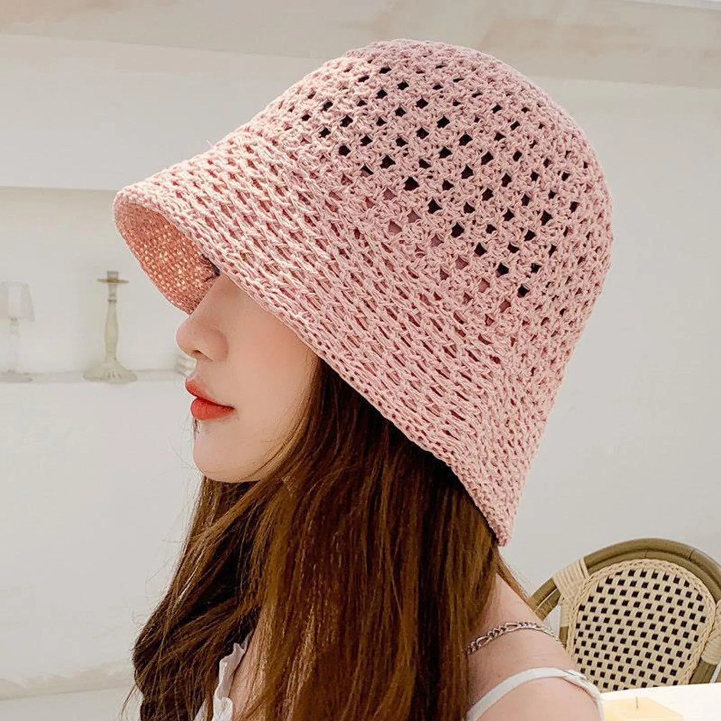 Summer Women Breathable Foldable Japanese Bucket Hat