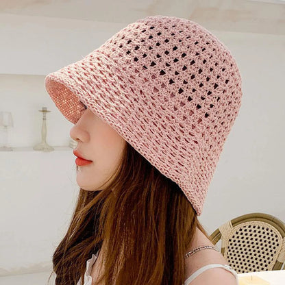 Summer Women Breathable Foldable Japanese Bucket Hat