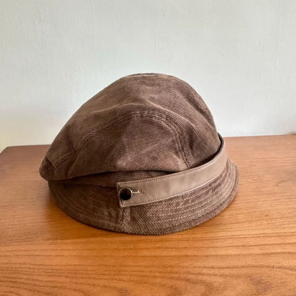 Corduroy Warm Fisherman Bucket Hat