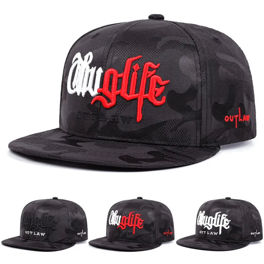 Unisex Riot LIFE Embroidered Flat Brim Cap