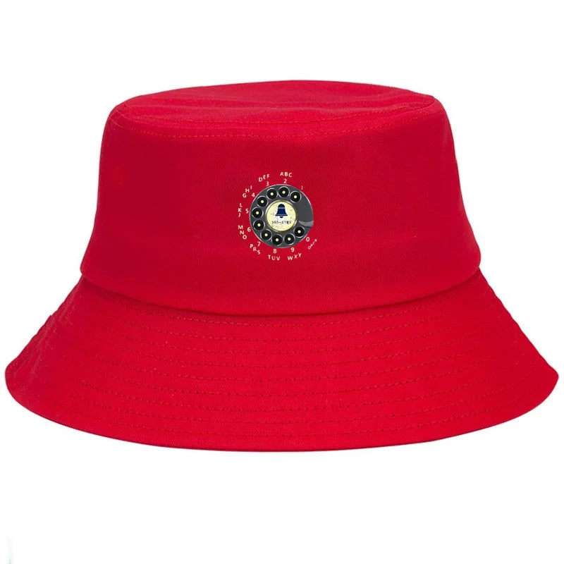 Retro Graffiti Dial Sign Vintage Street Style Bucket Hat
