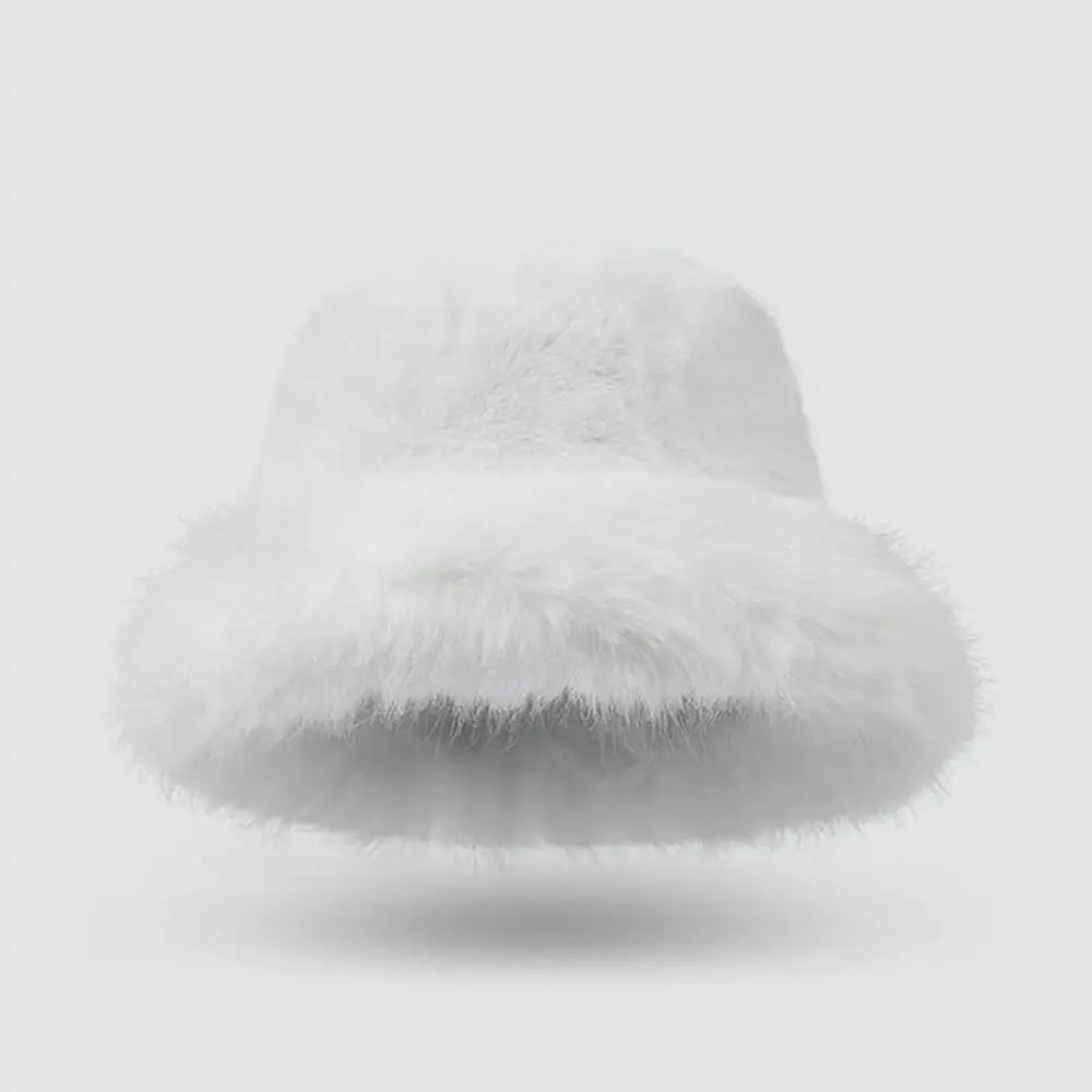 Women's Fluffy Faux Mink Fur Winter Bucket Hat