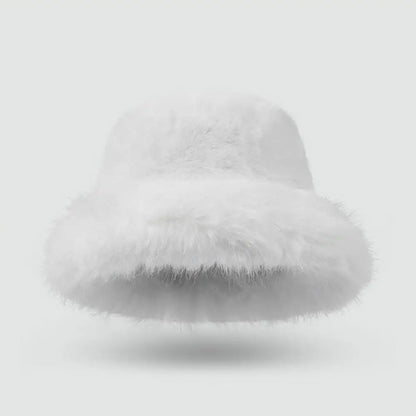 Women's Fluffy Faux Mink Fur Winter Bucket Hat