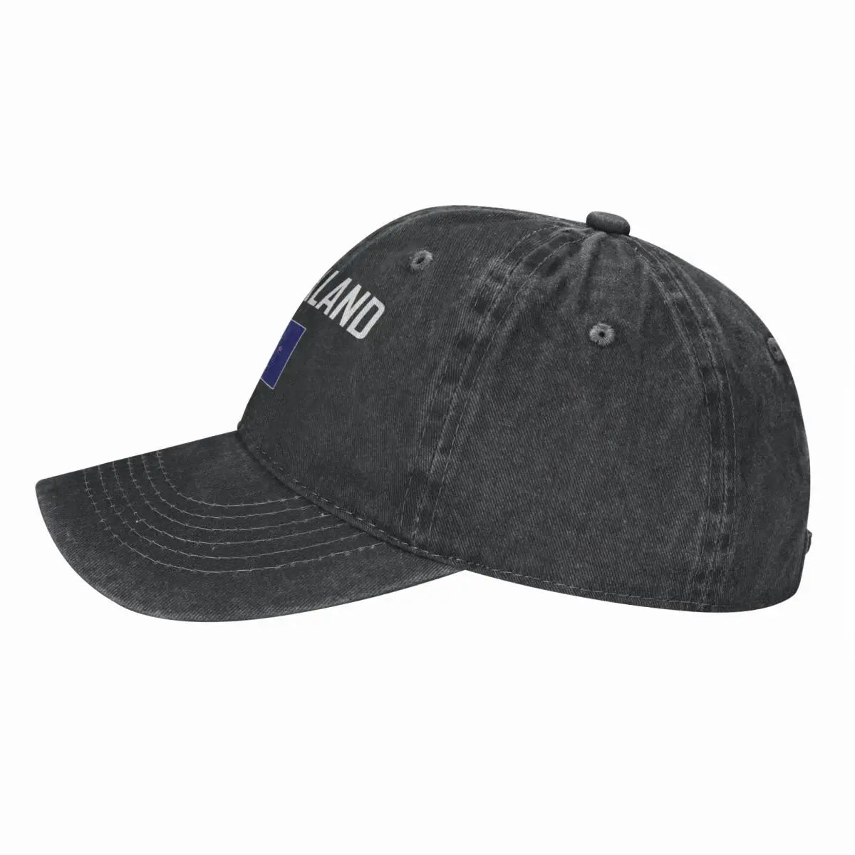 New Zealand Flag Charcoal Washed Denim Baseball Cap