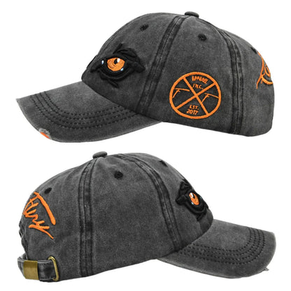 Washed Cotton Eagle Eye Embroidered Vintage Baseball Cap