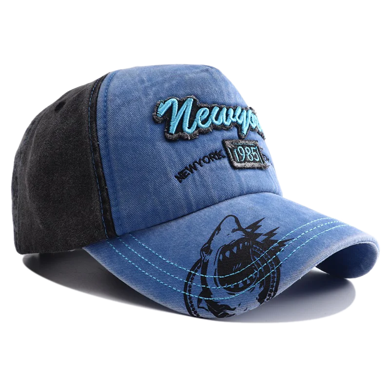 Washed Cotton Letter Snapback Cap