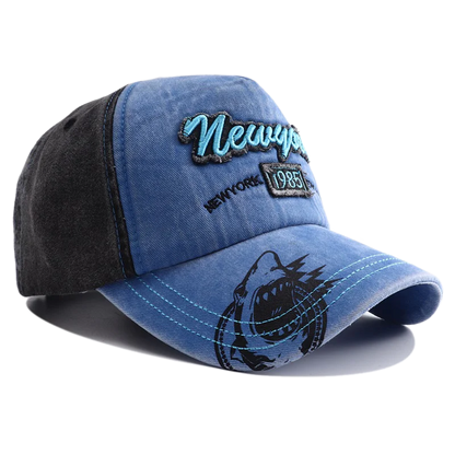 Washed Cotton Letter Snapback Cap