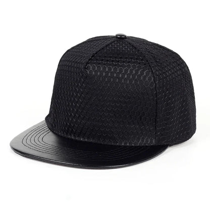 Light Board Mesh Flat Brim Hip Hop Cap