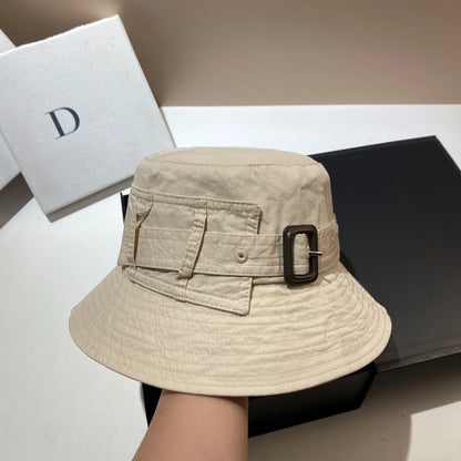 Luxury Belt Buckle Fashion Bucket Hat for Women