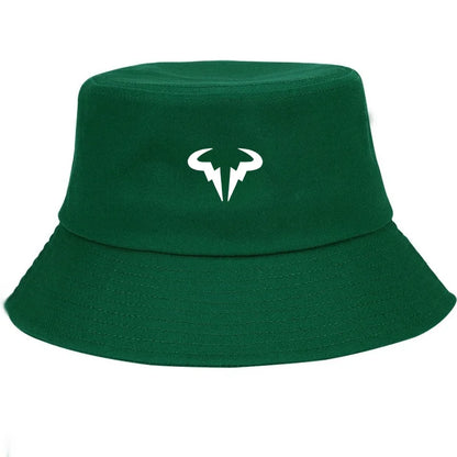 Bull Horn Design Cotton Wide Brim Bucket Hat