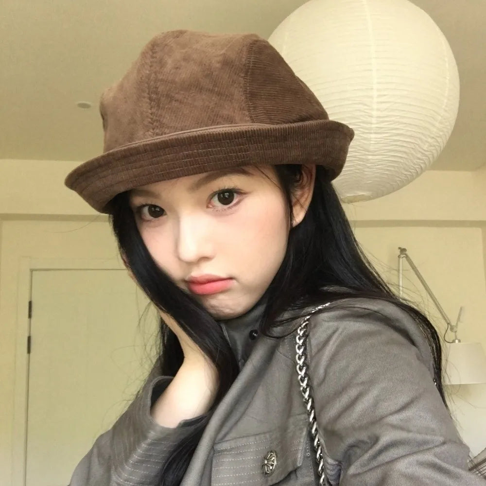 Corduroy Warm Fisherman Bucket Hat