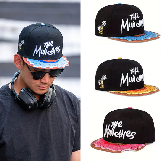 Unisex Munchies Donut Embroidered Baseball Cap