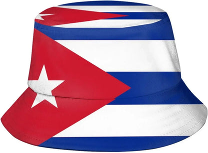 Cuba Flag Print Bucket Hat Unisex Outdoor