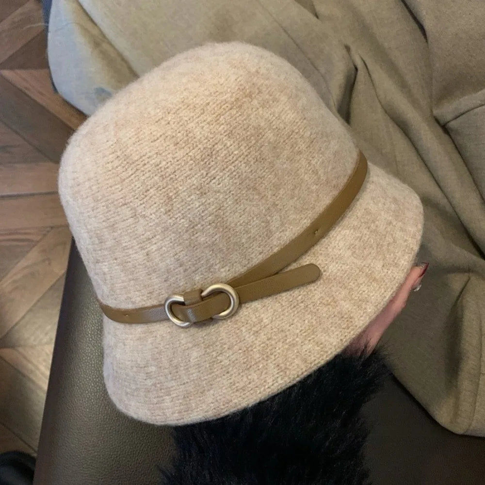 British Retro Elegant Wool Fisherman Bucket Hat