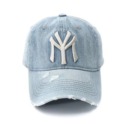 Letter Embroidered Washed Cowboy Baseball Hat