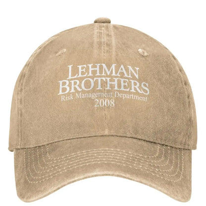 Lehman Brothers Embroidery Vintage Trucker Cap Unisex