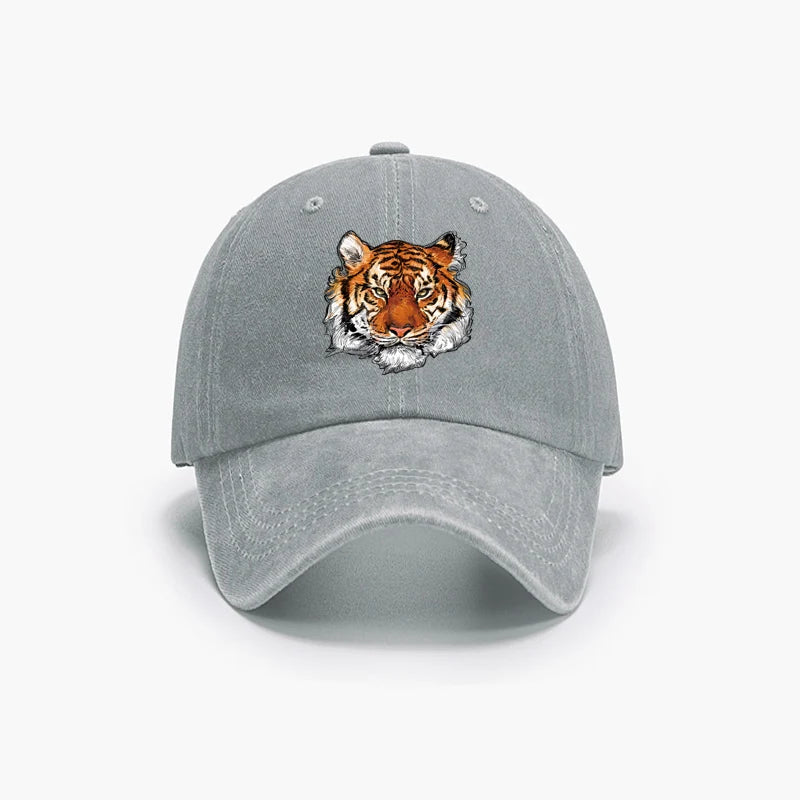 Tiger Head Printed Baseball Cap Unisex