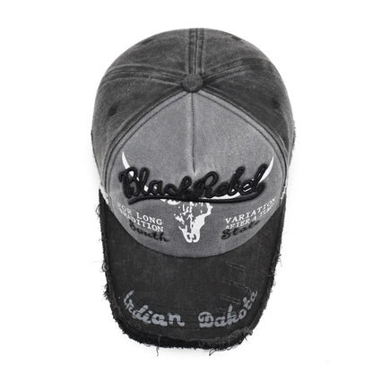 Washed Retro Adjustable Distressed Sunshade Baseball Cap