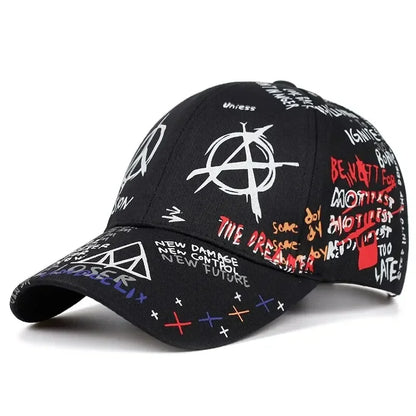 Unisex Colorful Eye Graffiti Adjustable Baseball Cap