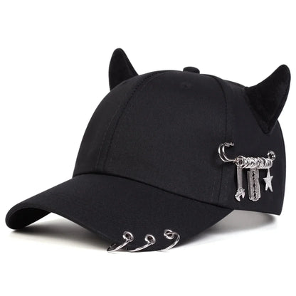 Unisex Cow Horn Baseball Cap