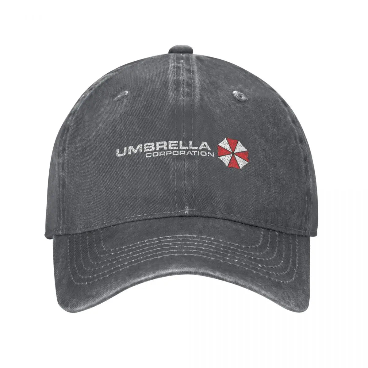 Umbrella Corp Distressed Denim Baseball Cap