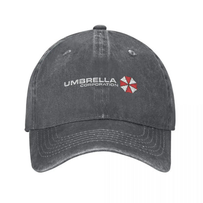 Umbrella Corp Distressed Denim Baseball Cap