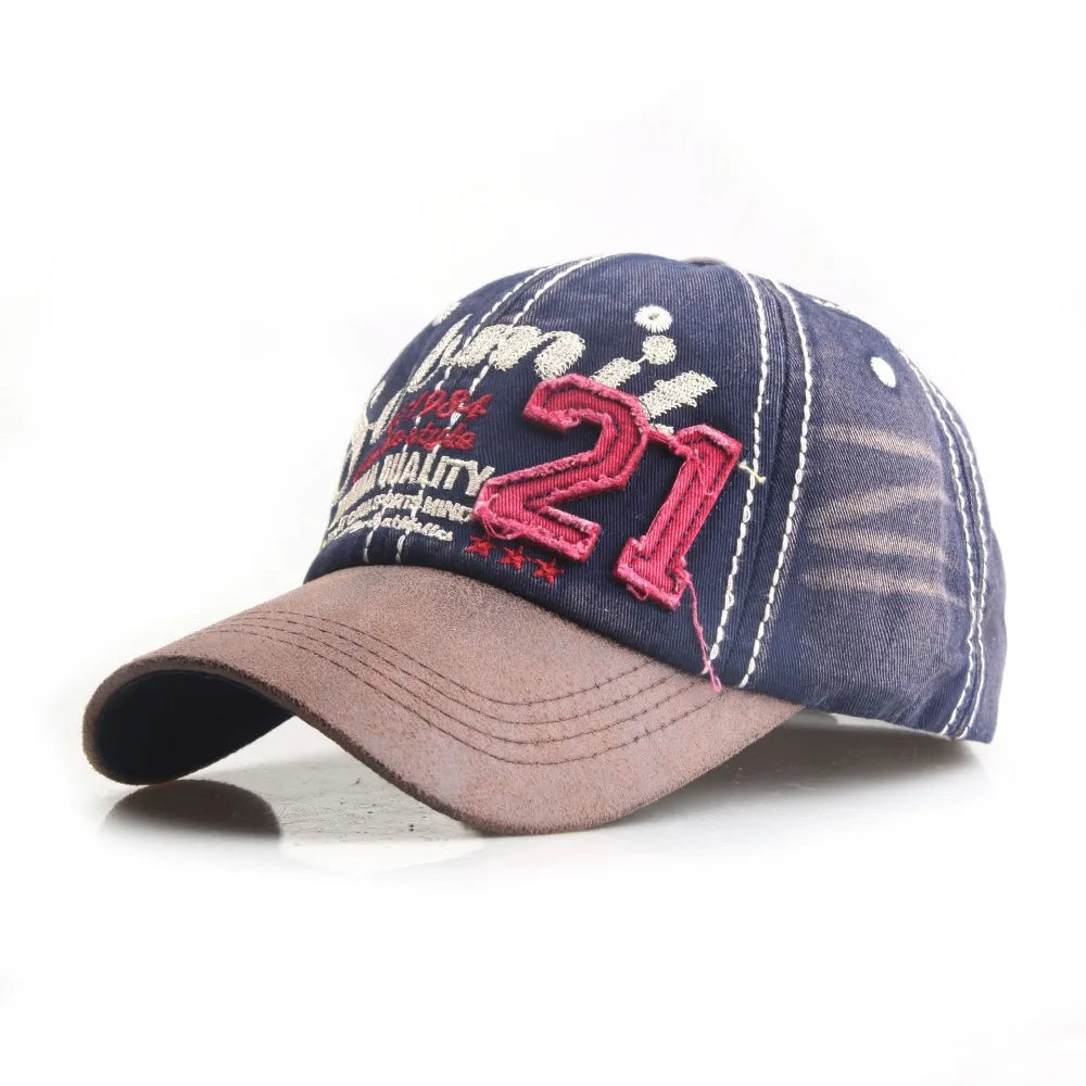 Vintage 21 Embroidery American Style Cap