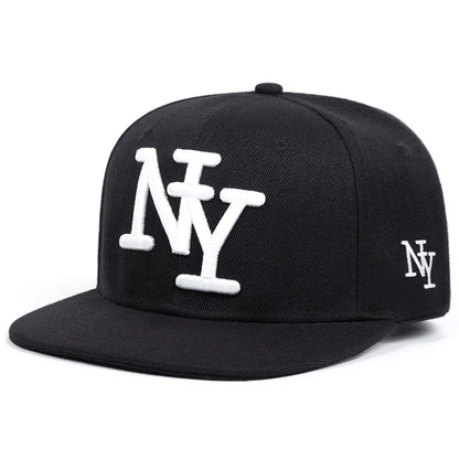 3D Embroidered Letters Y2K Hip Hop Snapback Cap