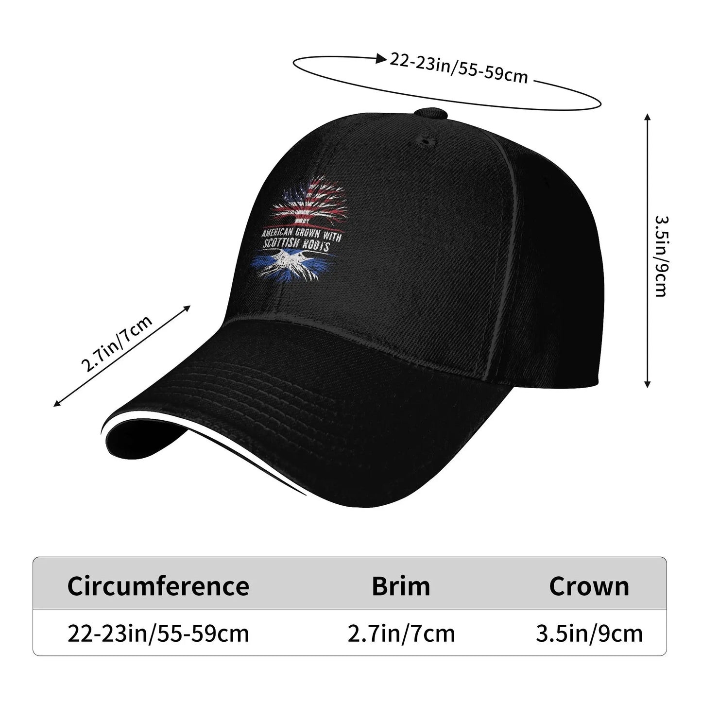 American Scottish Roots Flag Outdoor Baseball Cap
