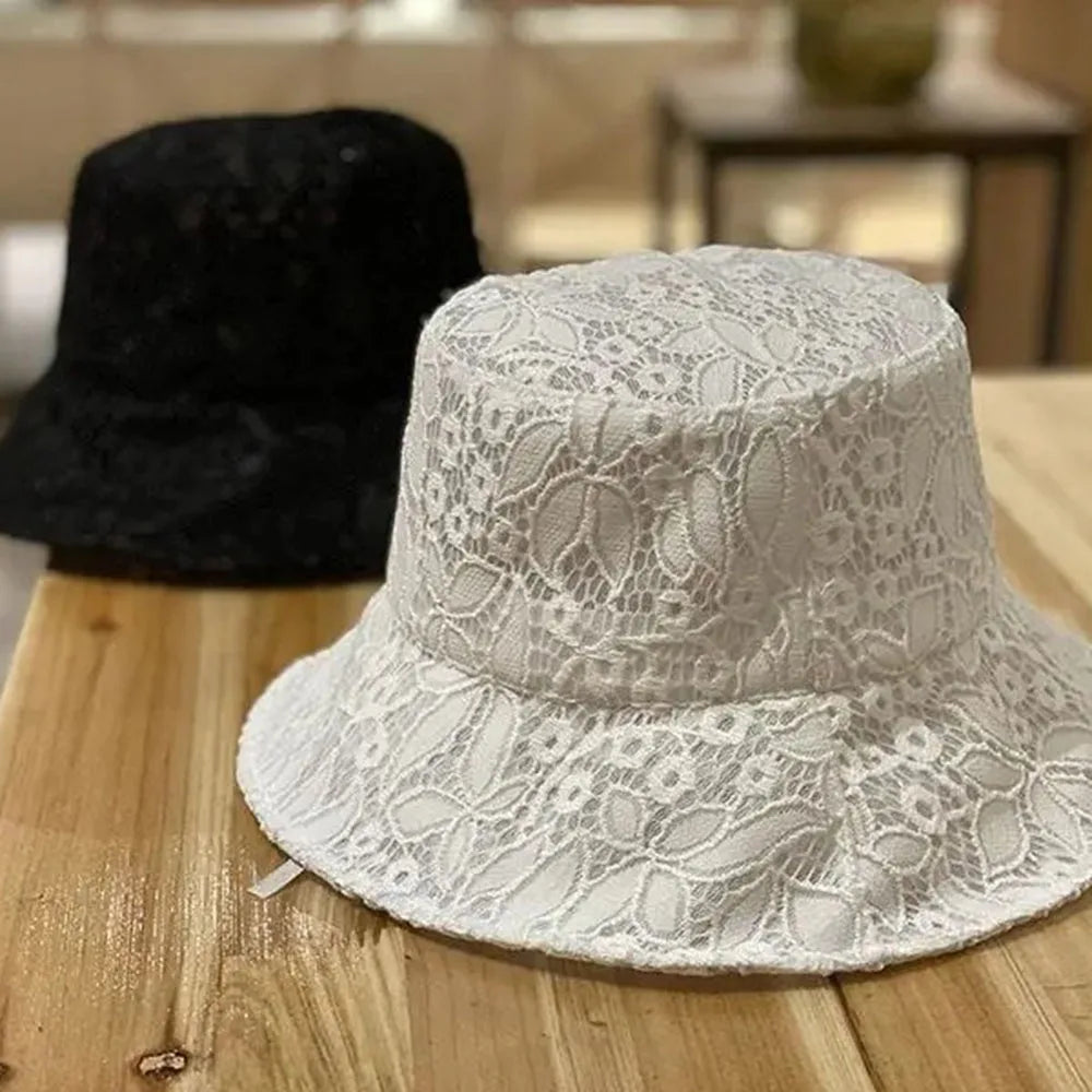 Korean Lace Breathable Summer Bucket Hat