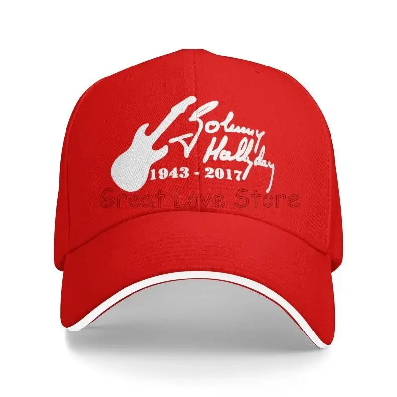 Johnny Hallyday French Rock Legend Baseball Cap